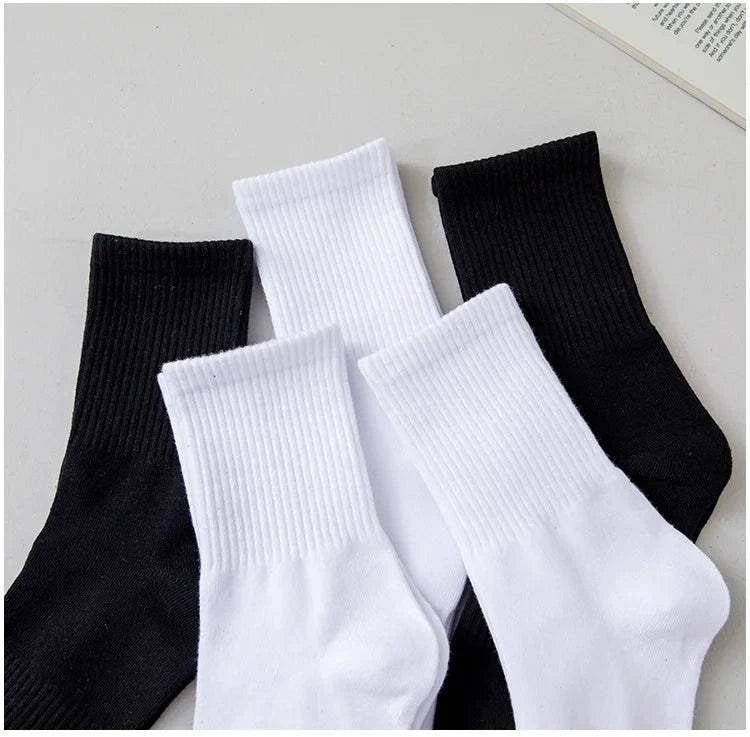 Shop All I Want SHOP ALL I WANT 🧦 5 Pairs Men’s Cotton Socks – Soft, Breathable, New Style for All Seasons, Plus Size 🌞❄️