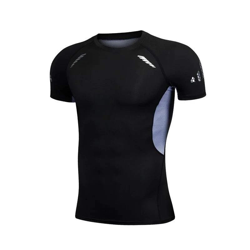 Shop All I Want 1120-Black4 / S Fit ( 45-50 Kg ) Shop All I Want 🏃‍♂️ Men’s Running Compression T-Shirt – Short Sleeve, Gym Fitness, Athletic Top for Jogging & Tracksuits 🌟