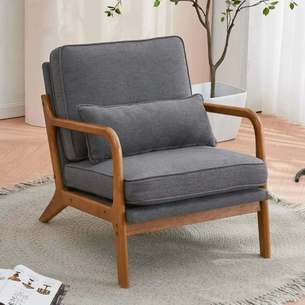 Shop All I Want Armrests Accent Chair Set of 2, Upholstered with Pillow, Comfy FarmhouEnhance your living room with this set of 2 armrests accent chairs. Upholstered with soft fabric and featuring comfy pillows, these chairs bring a touch of modern stShop All I WantShop All I WantPillow, Comfy Farmhouse Chairs 🪑