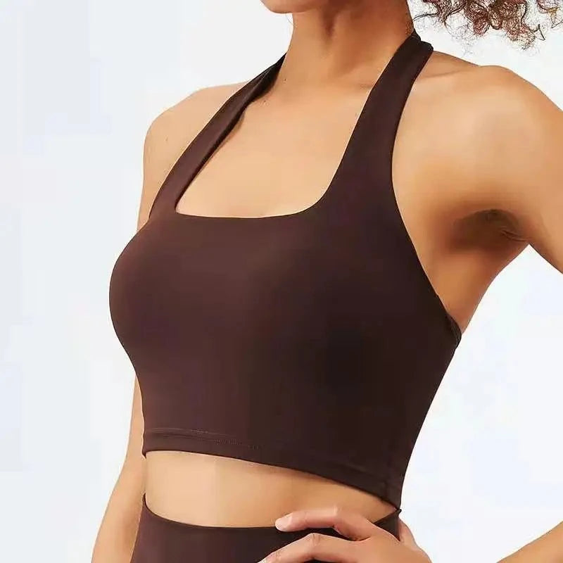 Shop All I Want Brown bra / S SHOP ALL I WANT Newest Zipper Long Sleeve Yoga Set 🧘‍♀️💪 #Sportswear