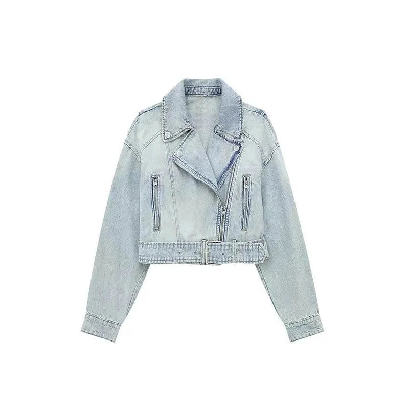 Shop All I Want blue / L SHOP ALL I WANT Denim Lapel Jacket