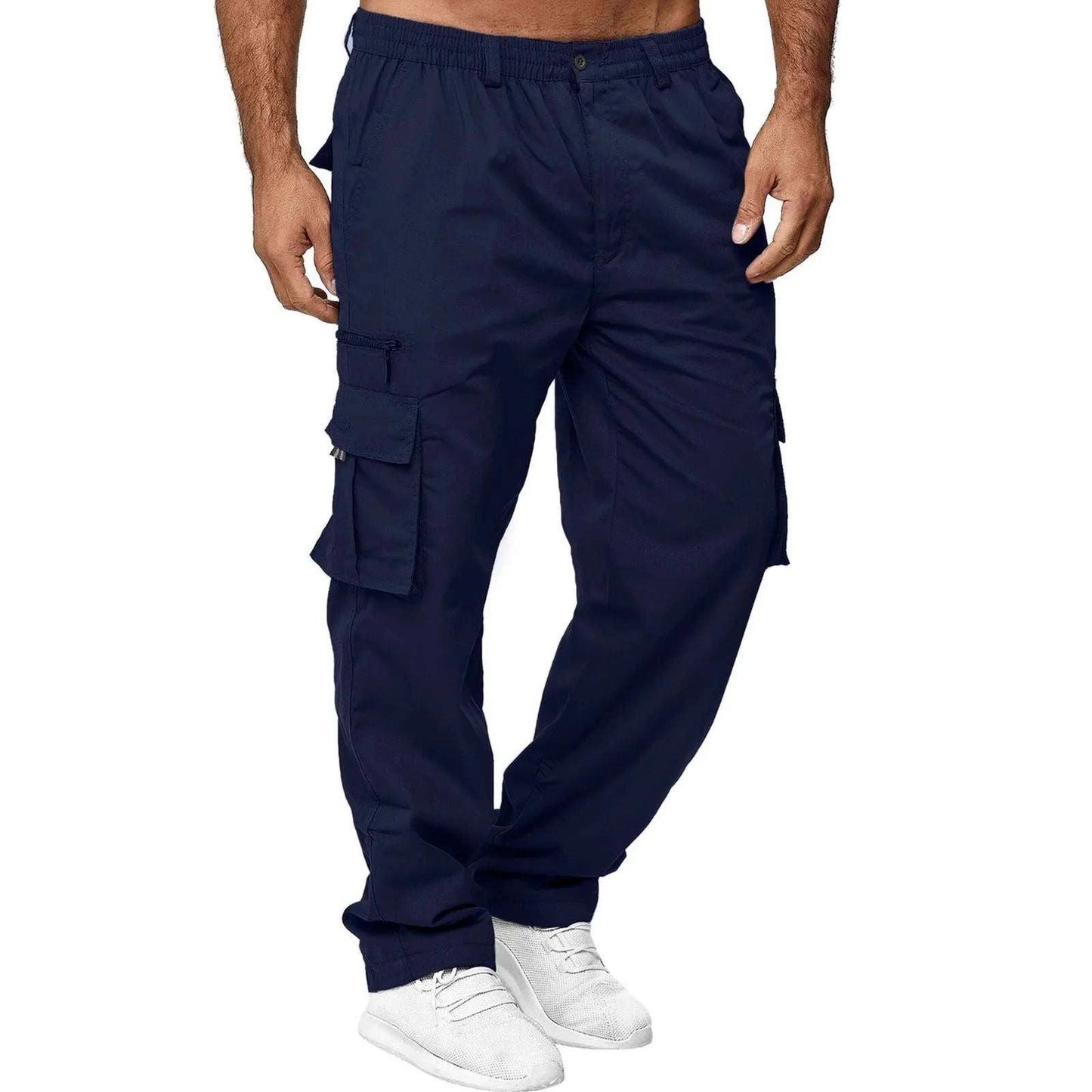 Shop All I Want Navy-c / M / CN SHOP ALL I WANT Men's Casual Streetwear Pants: Fashionable Comfort! 👖🌟