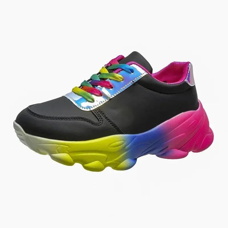 Trendy Rainbow SneakersStep into the vibrant world of fashion with our Trendy Rainbow Sneakers – a playful and stylish addition to your footwear collection. These sneakers are designed to Shop All I WantShop All I WantTrendy Rainbow Sneakers