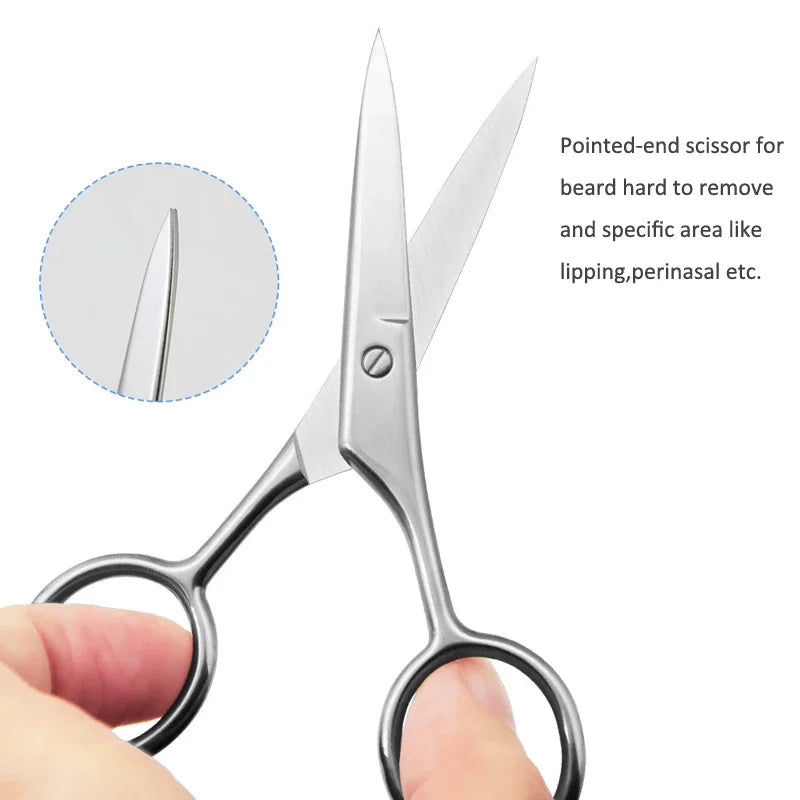 4 Pieces Beard Trimming Scissors Set | Grooming Kit for Men 🌟