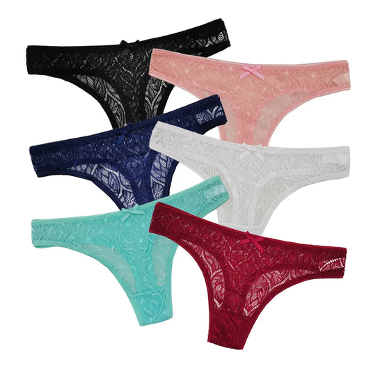 Lace Women's Underpants – Soft Cotton Panties, Breathable Solid Color Briefs & Lingerie for Girls 🌸💖