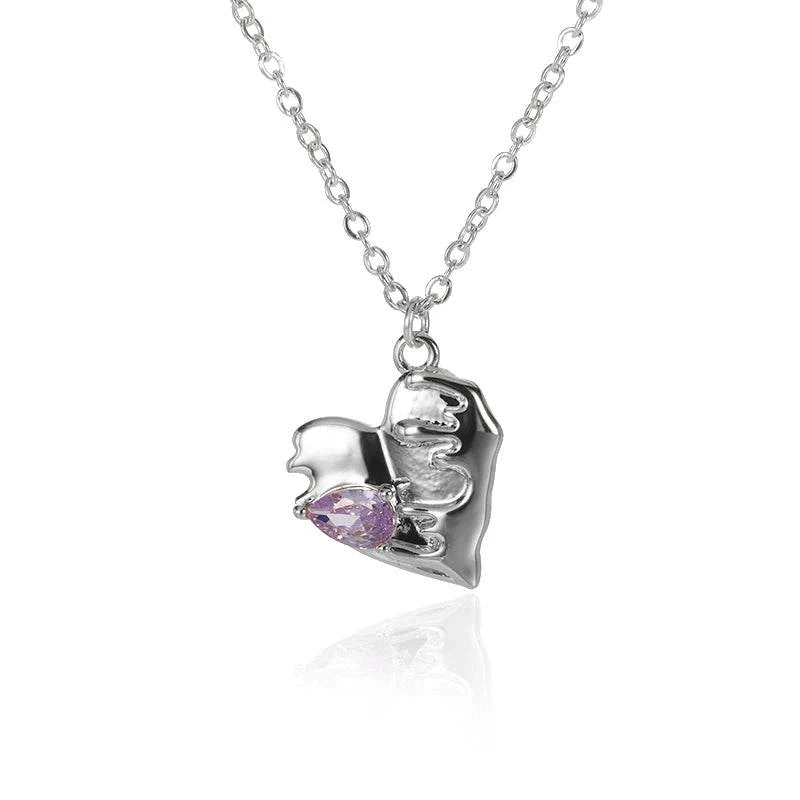 Shop All I Want N03886P-3 / CHINA SHOP ALL I WANT Stainless Steel Heart Necklace 🌹💖 #FashionJewelry