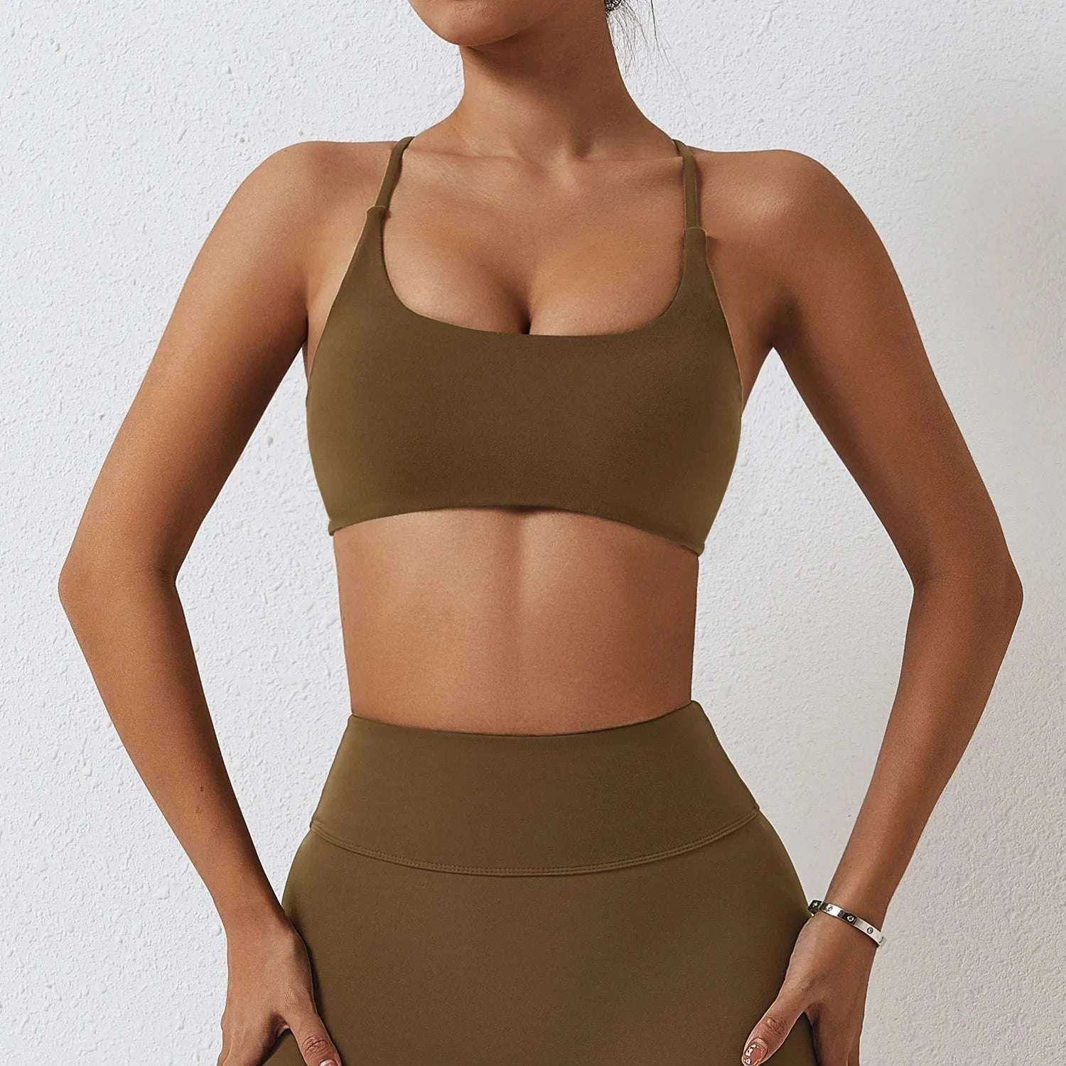 Shop All I Want SHOP ALL I WANT Cross Strap Sports Bra 🏋️‍♀️💖 #FitnessFashion