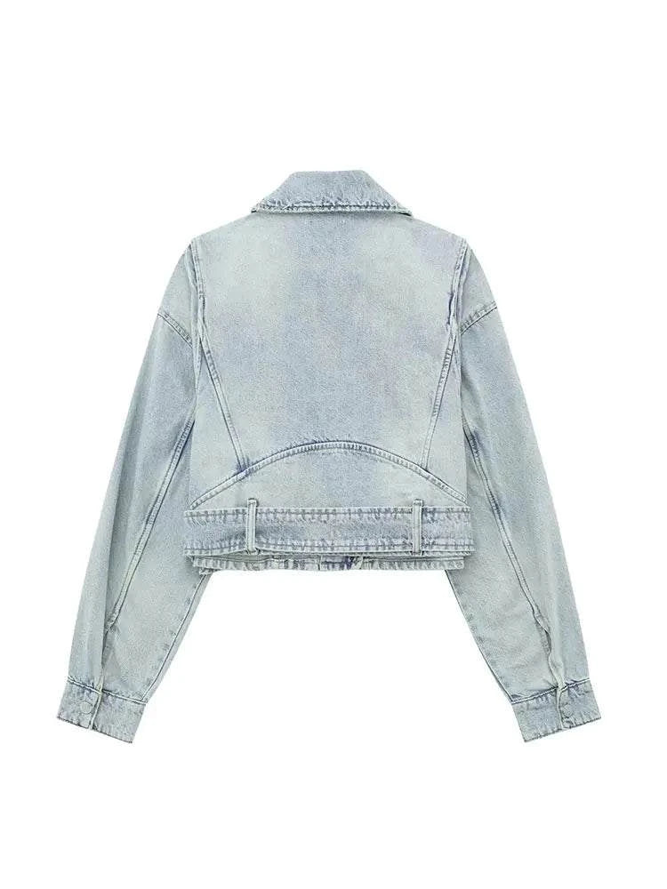 Shop All I Want SHOP ALL I WANT Denim Lapel Jacket