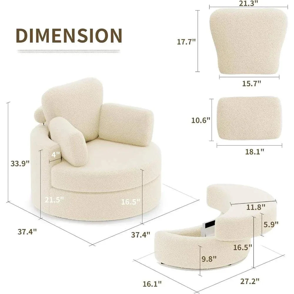 Cozy Round Reading Swivel Accent Chair – With Ottoman & Pillow 🛋️Elevate your living space with the Cozy Round Reading Swivel Accent Chair – With Ottoman &amp; Pillow 🛋️ Designed for both comfort and style, this chair features a Shop All I WantShop All I WantCorduroy Swivel Accent Chair –