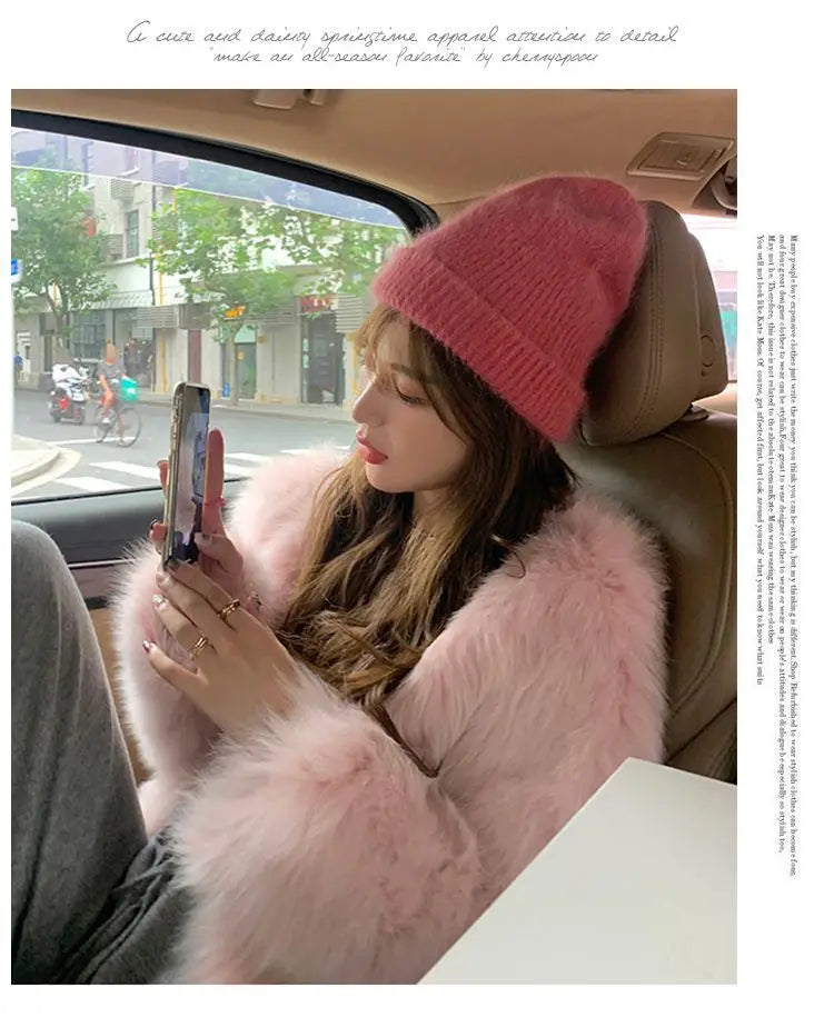 Women’s Faux Fur Coat 2024 – Casual Imitation Fox Fur Jacket for Winter 🍂✨