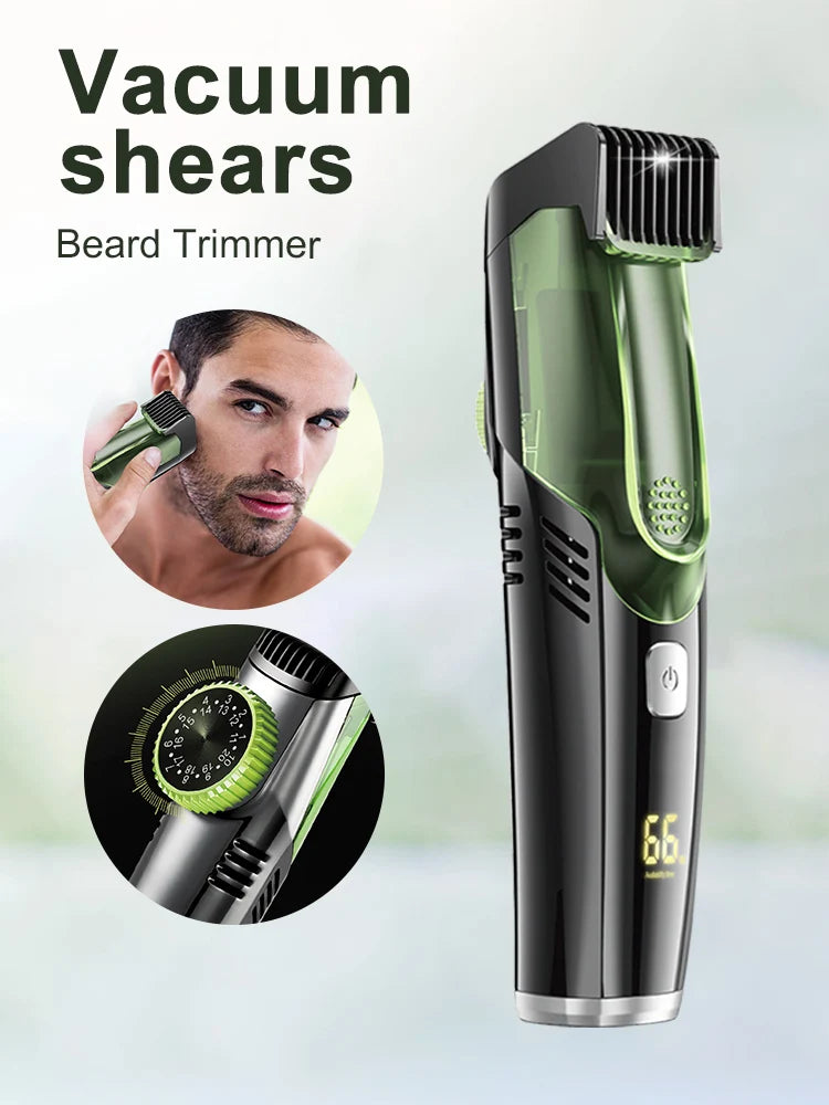 Cordless with Adjustable 20-Length Settings and Vacuum Feature for Effortless Grooming ✂️🔋