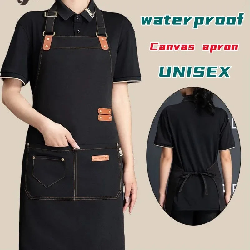 Waterproof Canvas Aprons: Stylish & Functional for Everyone! 👩‍🍳👨‍🍳