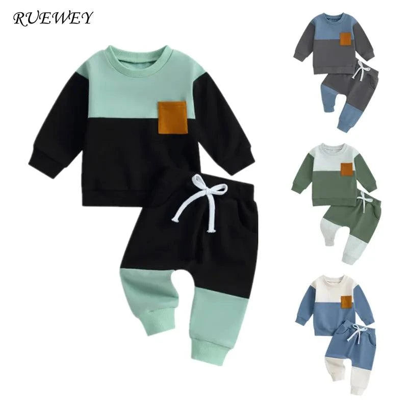 Shop All I Want Shop All I Want 👶 Color Pant Set – Spring/Autumn Long Sleeve Sweatshirt & Bottoms Clothing 🌟