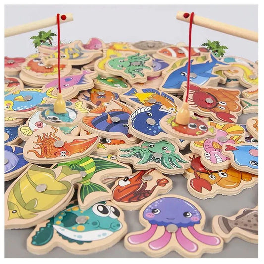 Shop All I Want SHOP ALL I WANT Montessori Wooden Magnetic Fishing Toys