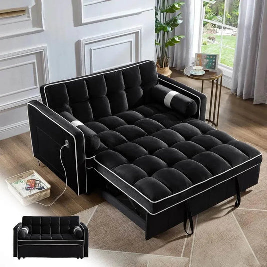 Modern Living Room Furniture Shop All I Want Convertible Sofa Bed with USB Ports: Relax & Recharge 🛋️ | 55” ModernUpgrade your living space with the Convertible Sofa Bed that combines comfort, functionality, and modern style. This 55" velvet sofa bed features an adjustable backrShop All I WantShop All I Want55” Modern Velvet, Adjustable Backrest