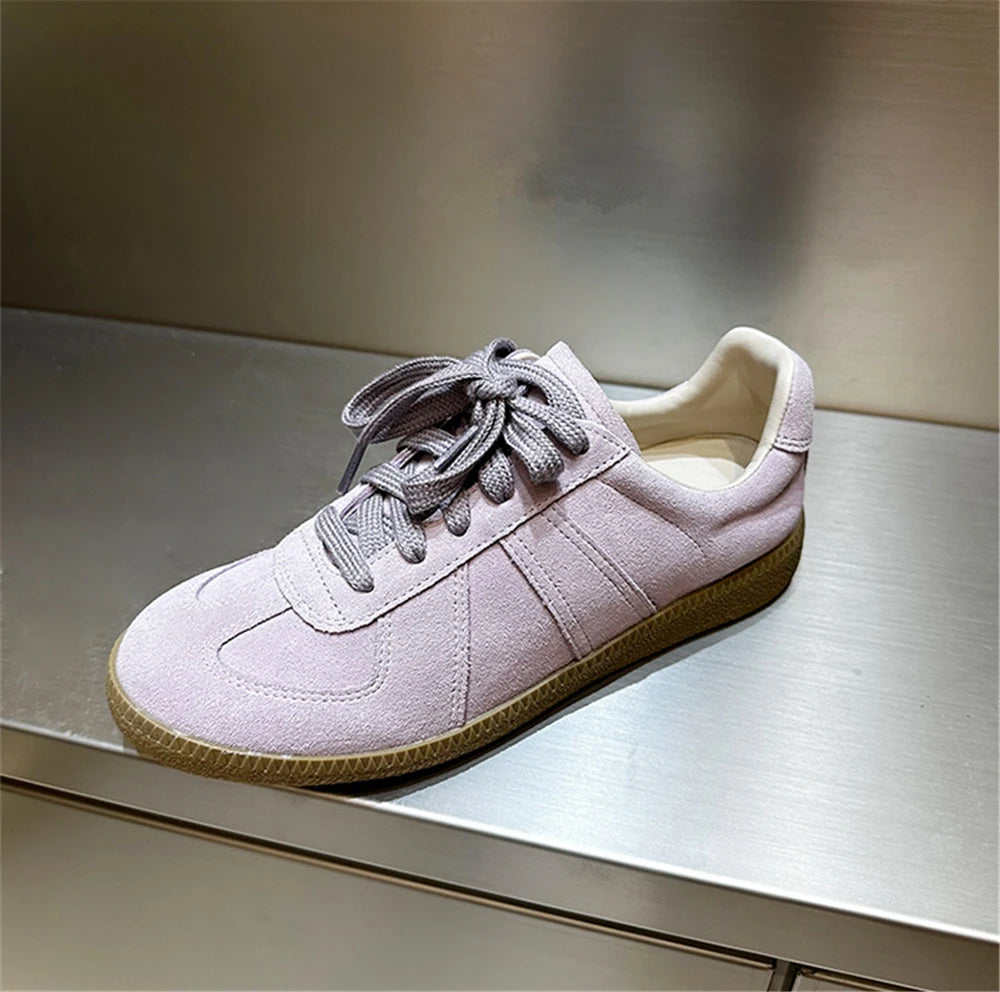 Shop All I Want pink purple / 7 SHOP ALL I WANT Genuine Leather Sneakers