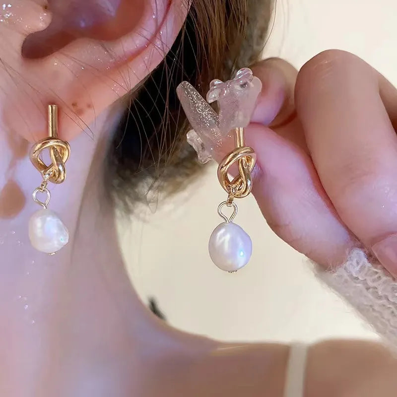 Shop All I Want SHOP ALL I WANT French Gold Pearl Earrings 🌸 #KoreanFashion