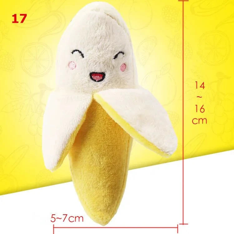 Shop All I Want Banana Shop All I Want SqueakJoy Pet Plush Toy 🍎🐾