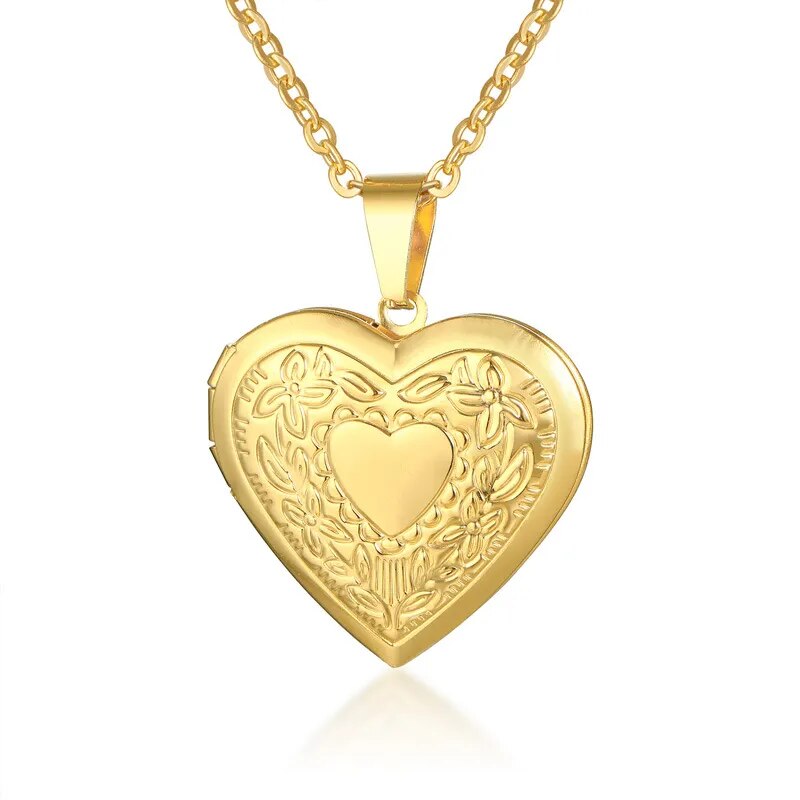 Shop All I Want Gold Color / 50cm SHOP ALL I WANT Gold Heart Locket Pendant Necklace 💖📸