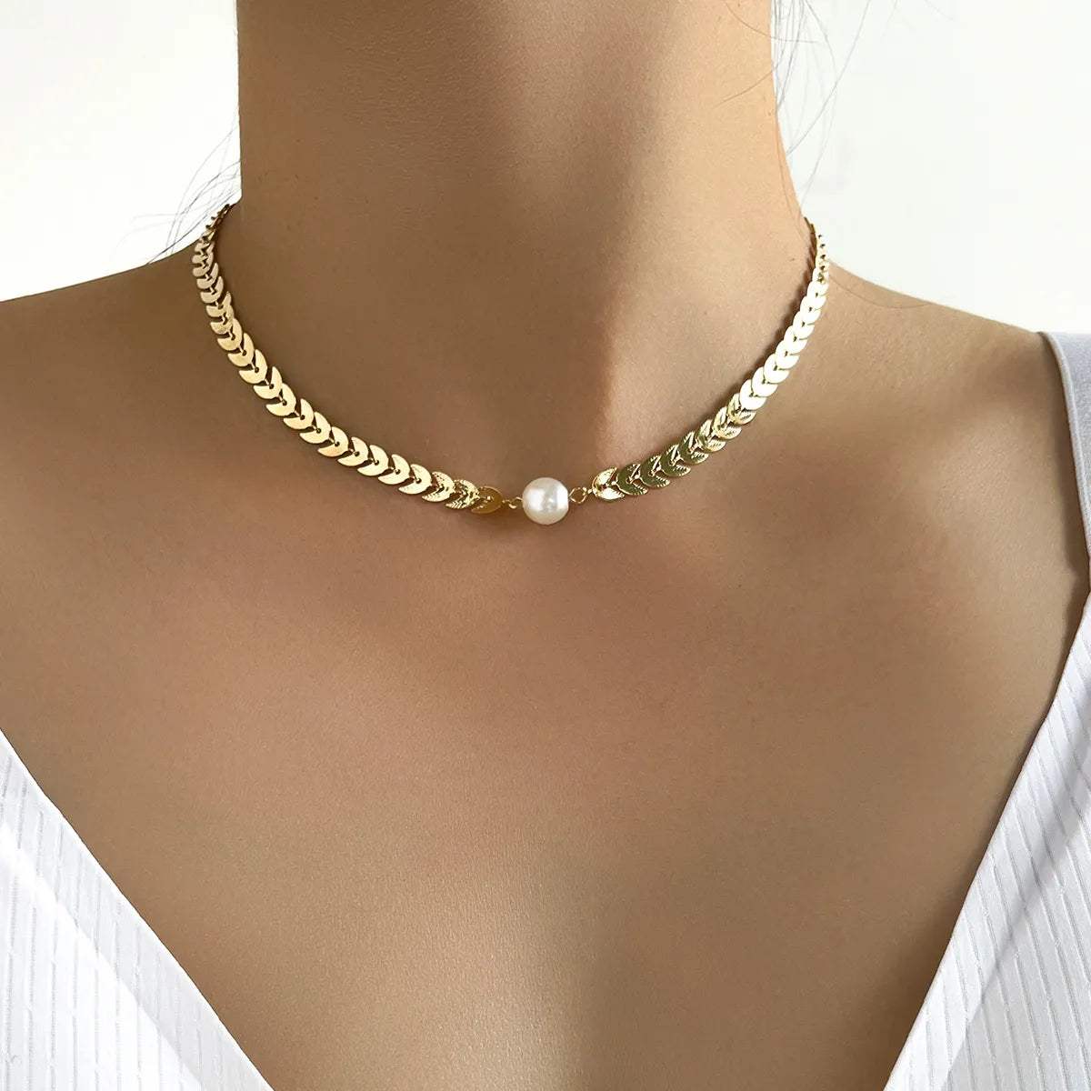 Shop All I Want XL176 SHOP ALL I WANT Kpop Pearl Choker Necklace 🌟📿