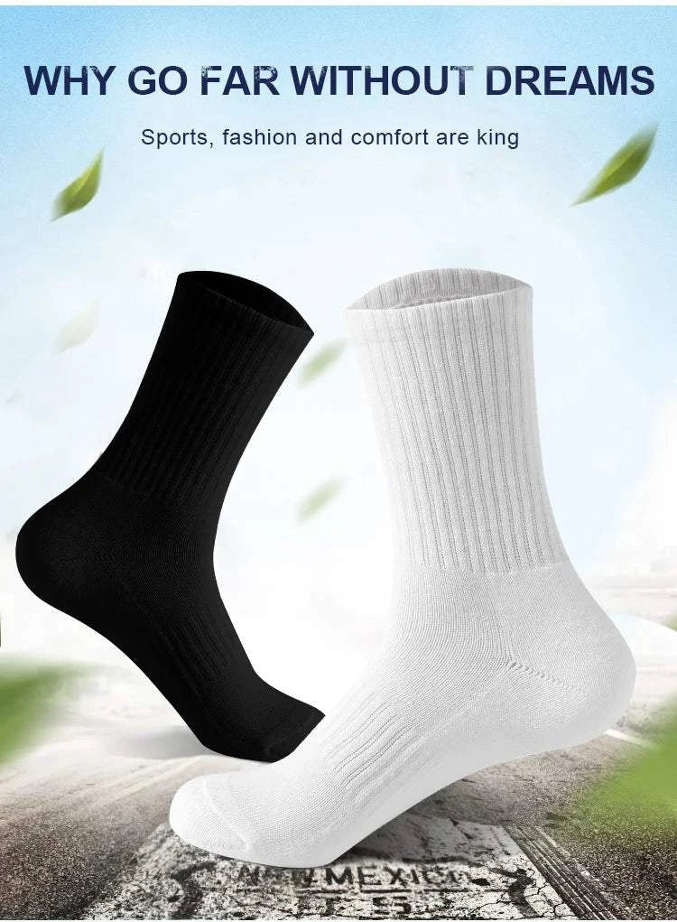 Shop All I Want SHOP ALL I WANT 🧦 5 Pairs Men’s Cotton Socks – Soft, Breathable, New Style for All Seasons, Plus Size 🌞❄️