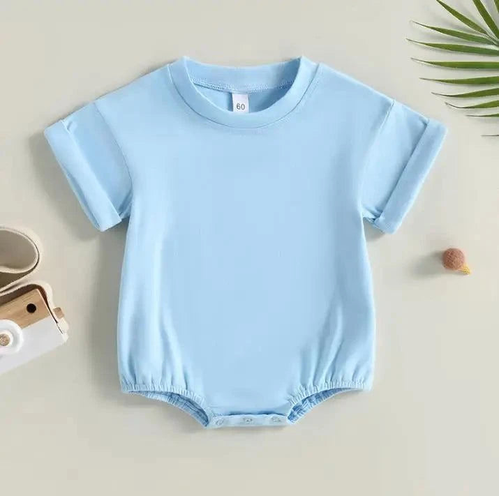 Shop All I Want Blue / 12M Shop All I Want 🎈 Breezy & Adorable: Unisex Summer Romper for Babies!