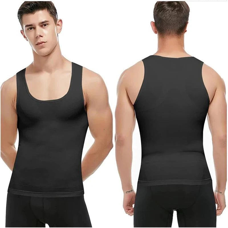 Shop All I Want Shop All I Want 💪 Men’s Compression Shirt – Slimming Body Shaper Vest, Tummy Control Workout Tank Top, Abs Corset Undershirt 🌟