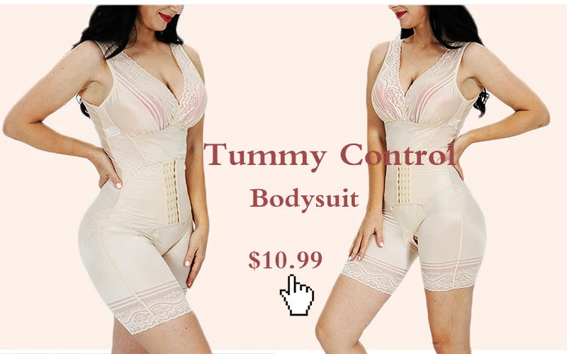 Tummy Control Jumpsuit – Light Control Open Crotch Shapewear Bodysuit 🌟✨