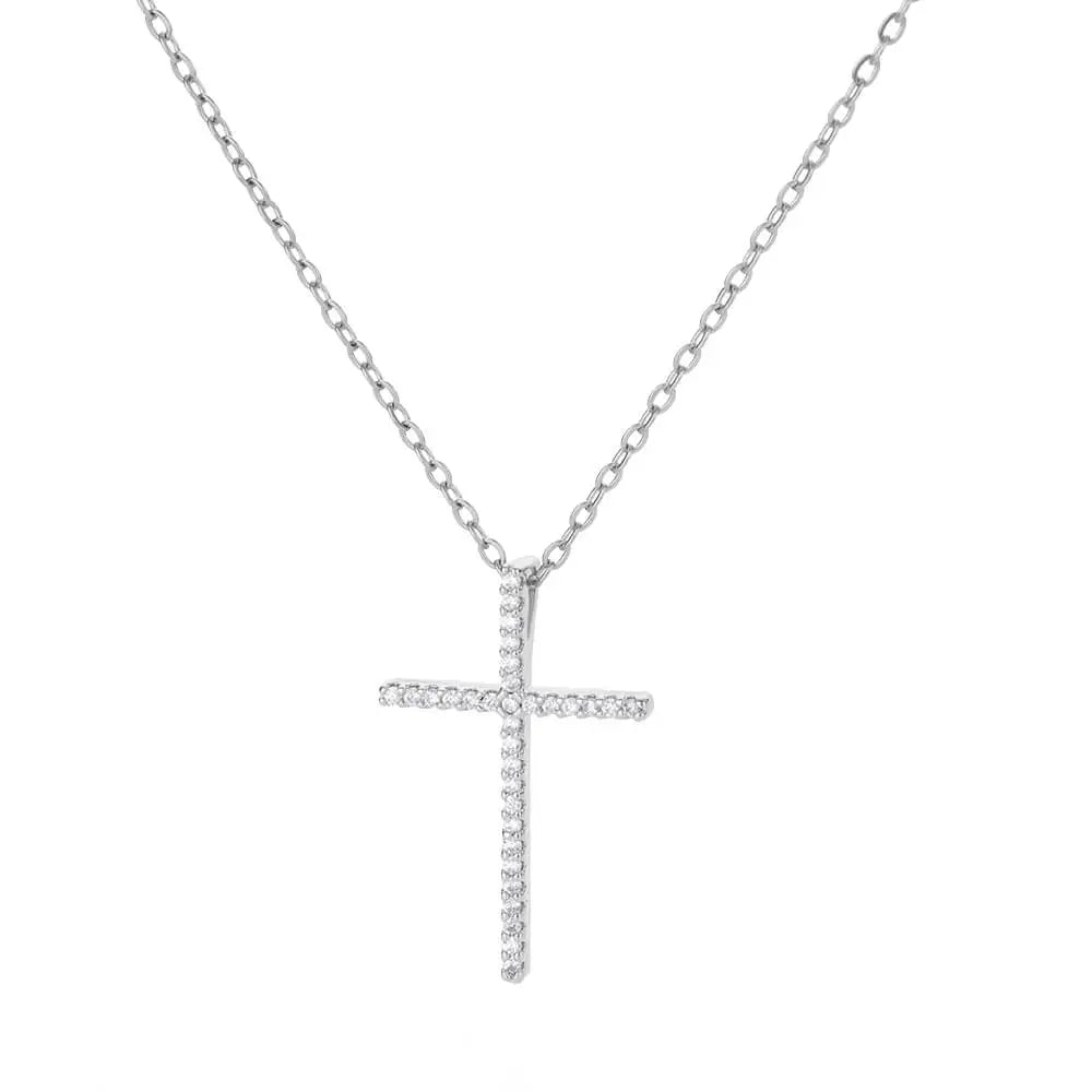 Shop All I Want N05314P / 45cm / China SHOP ALL I WANT Gold-Plated Zircon Cross Necklace 🌟✝️