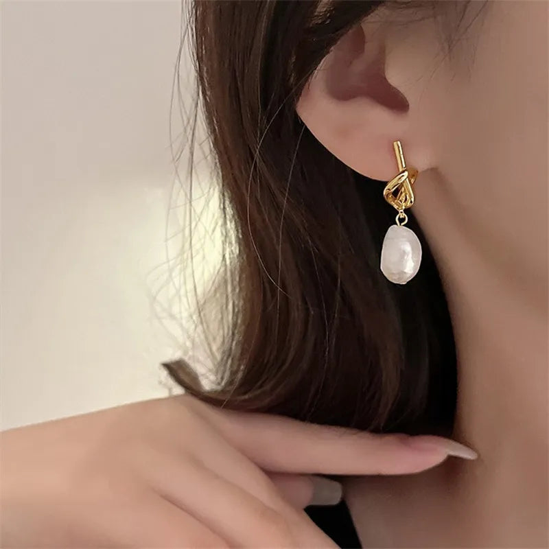 Shop All I Want SHOP ALL I WANT French Gold Pearl Earrings 🌸 #KoreanFashion