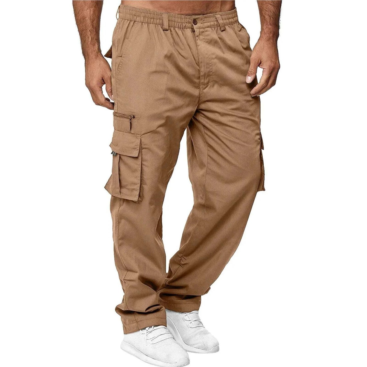 Shop All I Want Khaki-c / M / CN SHOP ALL I WANT Men's Casual Streetwear Pants: Fashionable Comfort! 👖🌟