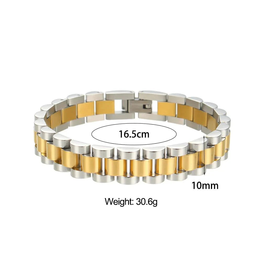 Shop All I Want 2 Tones Size 1 SHOP ALL I WANT Minimalist Gold Men Bracelet