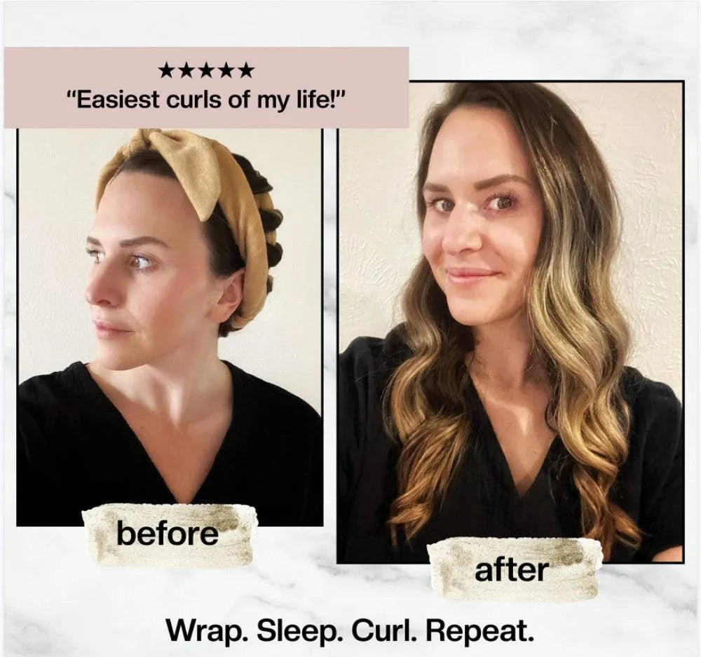 Shop All I Want Shop All I Want 💁‍♀️ Heatless Curling Rod Headband – Soft, No-Heat Hair Rollers for Effortless Curls While Sleeping 🌙