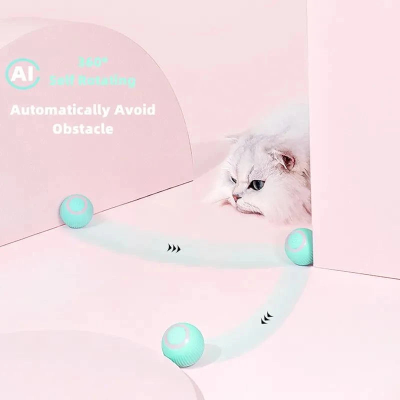 Shop All I Want Shop All I Want Electric Cat Ball: Smart Interactive Toy! 🐾 🔵