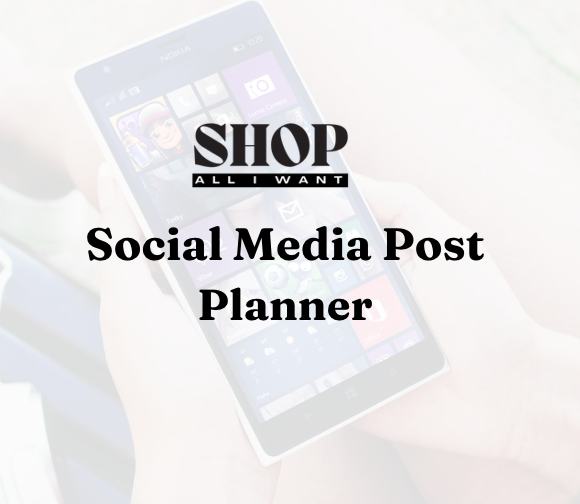 Social Media Monthly Post Planner -49 Pages